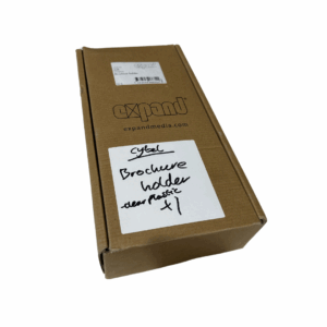 Brochure holder - clear plastic