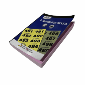 Raffle tickets book (1000) - pink