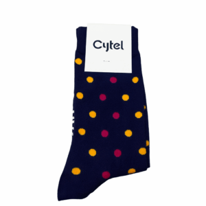 Navy Polka dot socks